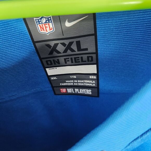 NFL Players Nike Detroit Lions On-Field Barry Sanders Honolulu Blue Jersey XXL - Picture 5 of 8